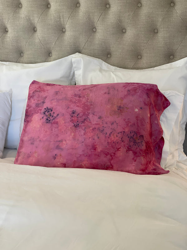 SILK PILLOWCASE - HOT PINK